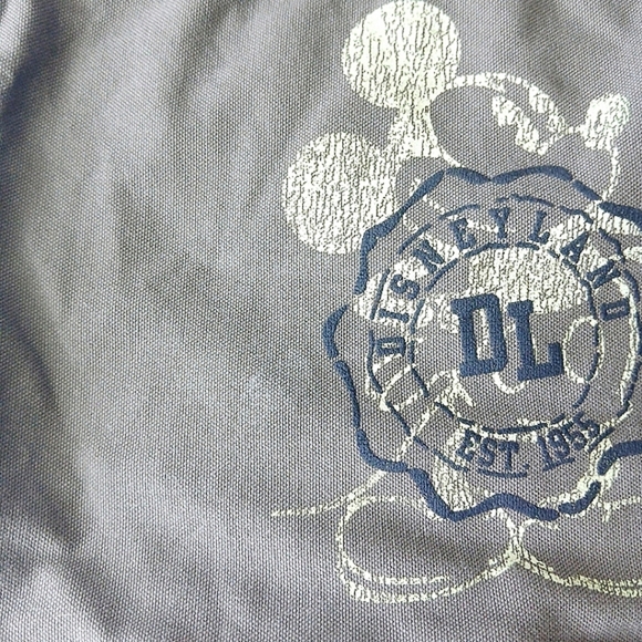 Disney Green Mickey Mouse Drawstring Backpack Cotton With Zip Pocket Medium - Picture 6 of 10